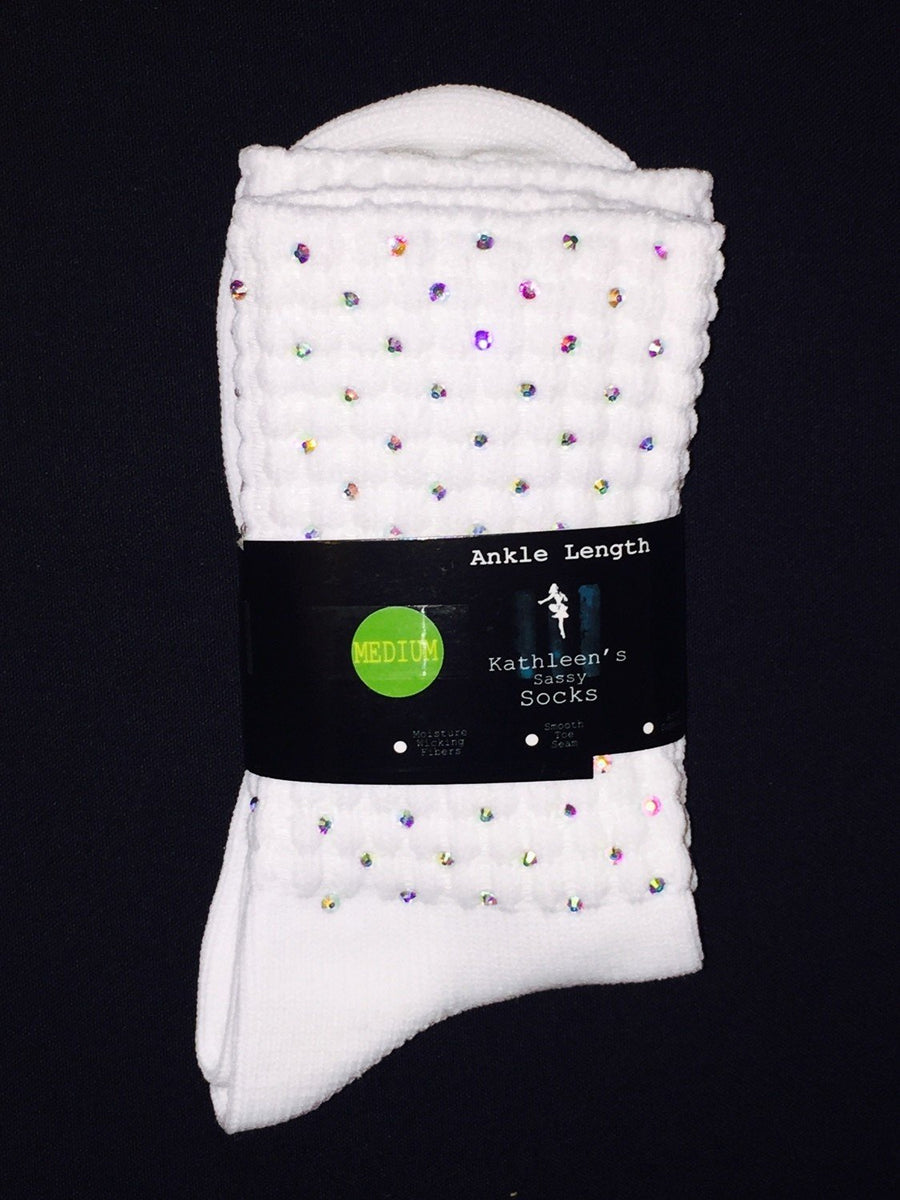 Katie Luck Girls Ankle Length, SS20 Swarovski Crystal Irish Dance Poodle  Socks with Coolmax Fibers, Medium: Buy Online at Best Price in UAE 