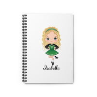 Personalized Irish Dance Spiral Notebook/Journal- Illustrated Girls - You choose image and name