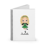 Personalized Irish Dance Spiral Notebook/Journal- Illustrated Girls - You choose image and name